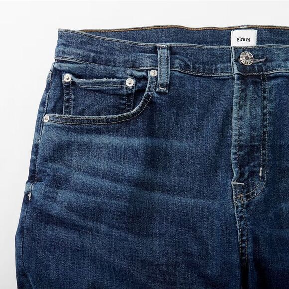 EDWIN Men’s Jace Slim Straight Leg Jeans in the Size 31X32 in Icon Blue Color - Picture 6 of 14